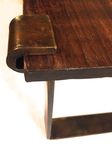 Hand Made Rustic Walnut And Black Iron Coffee Table 5 small