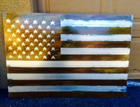 Distressed American Flag 2 small
