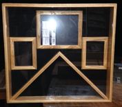 Memorial Casket Flag W/Picture Frames 3 small