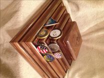 Challenge Coin Display W/Lazy Susan 4 small