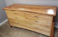 Six Drawer Dresser With Cherry Live Edge Top 3 small