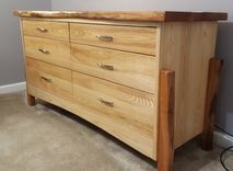 Six Drawer Dresser With Cherry Live Edge Top 1 small
