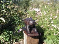 A Walking Bear Carved From Old-Growth Redwood Driftwood 1 small