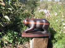 A Walking Bear Carved From Old-Growth Redwood Driftwood 2 small