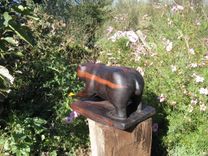 A Walking Bear Carved From Old-Growth Redwood Driftwood 4 small