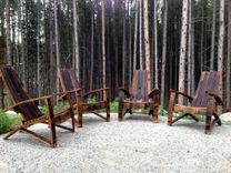 Lillian - Wine/Whiskey Barrel Adirondack Chair 3 small