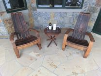 Lillian - Wine/Whiskey Barrel Adirondack Chair 4 small