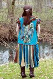 Gypsy Long Vest Made From Repurposed Sweaters And Felt. 5 small