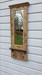 Rustic Reclaimed Lath Hall Mirror With Barnwood Shelf 1 small