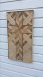 Large Rustic Reclaimed Lath Cross Wall Hanging With Chevron Pattern 2 small