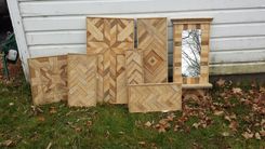 Custom Made Reclaimed Lath Wall Hanging, Wall Art, Made With Over 100 Year Old Lath 1 small