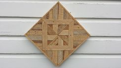 Rustic Reclaimed Lath Pinwheel Wall Art 2 small