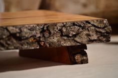 Wild Cherry Natural Edge Bark-On Footed Serving Platter, Cutting Board, Sushi 4 small