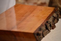 Wild Cherry Natural Edge Bark-On Footed Serving Platter, Cutting Board, Sushi 5 small