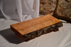 Wild Cherry Natural Edge Bark-On Footed Serving Platter, Cutting Board, Sushi 6 small
