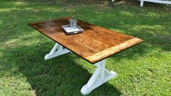 Oxford Trestle Farmhouse Dining Room Table 1 small