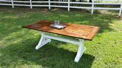 Oxford Trestle Farmhouse Dining Room Table 2 small