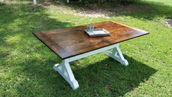 Oxford Trestle Farmhouse Dining Room Table 3 small