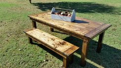 Beautiful Farmhouse Dining Table And Bench 3 small