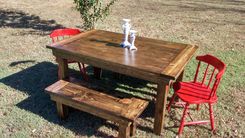 Farmhouse Dining Table & Benches 1 small