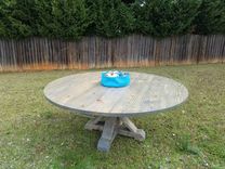 Round Pedestal Base- Farmhouse Table 3 small