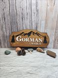 Routed Personalized Wood Family Name Sign 1 small