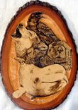 Wood Burned Animal Spirit Totem Plaque 1 small