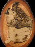 Wood Burned Animal Spirit Totem Plaque 2 small