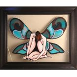 Crouched Faerie Print Framed 4 small