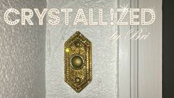 Custom Crystallized Door Bell Plate Outdoor Decor Bling Genuine European Crystals Bedazzled 1 small