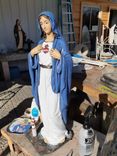 36" Sacared Heart Of Mary Or 34" Tall Jesus Concrete Statue 1 small