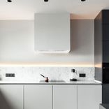 Akicon 30" Stainless Steel Range Hood, Modern Box Kitchen Hood With Powerful Vent Motor, Wall Mount 3 small