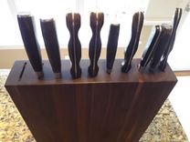 Customized Walnut Vertical Knife Block 1 small