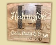 Last Name, Date Established Family Plaque 1 small