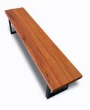 Modern Teak Bench With Metal Legs 3 small