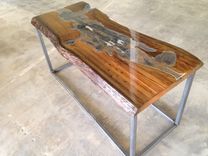 Glass Wood Coffee Table 2 small