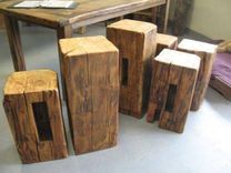 Reclaimed Barn Beam Side Table 4 small