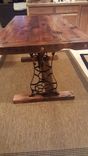 Barn Wood Dining Table With Singer Base 3 small