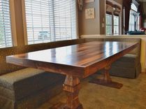 7' Dining Room Table Rustic/Modern. 3 small