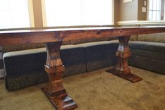 7' Dining Room Table Rustic/Modern. 4 small