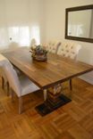 5 Foot Dining Room Table. Mixed Species Wood With Custom Designed Legs 1 small