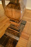 5 Foot Dining Room Table. Mixed Species Wood With Custom Designed Legs 3 small