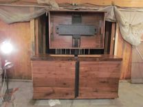 Solid Walnut Tv Lift Cabinet 5 small