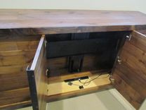 Solid Walnut Tv Lift Cabinet 3 small