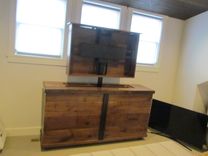 Solid Walnut Tv Lift Cabinet 1 small