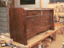 Clario Walnut Buffet , Coffee Table And Desk Made From 1 Piece Of Wood 2 small