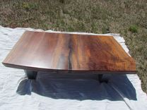 Clario Walnut Buffet , Coffee Table And Desk Made From 1 Piece Of Wood 4 small