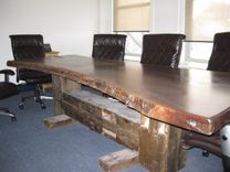 Rustic Walnut And Timber Conference Table 1 small