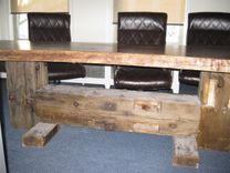 Rustic Walnut And Timber Conference Table 3 small