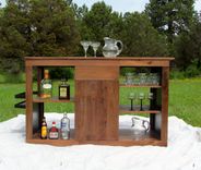 Walnut And Steel Serving Cart 1 small